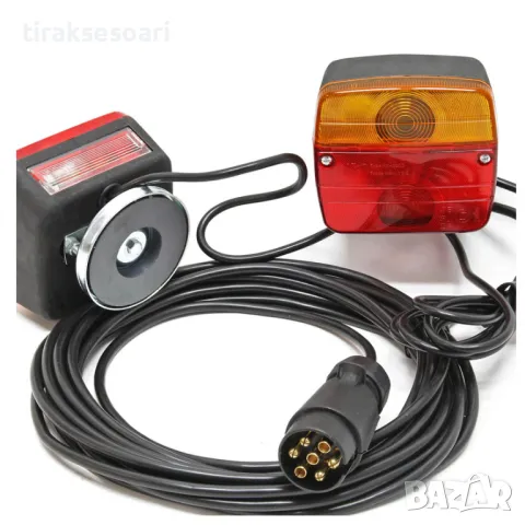 Магнитни Стопове с крушки и 7.5 метра кабел за ремарке колесар лодка, снимка 3 - Аксесоари и консумативи - 47947036