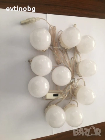 Крушки LED за огледало, USB захранване / Цветна температура: 6000k до 6500k / Захранване: USB / Брой, снимка 6 - Други - 54058276