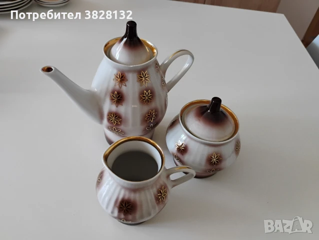 троен сет за кафе, снимка 11 - Антикварни и старинни предмети - 51063314