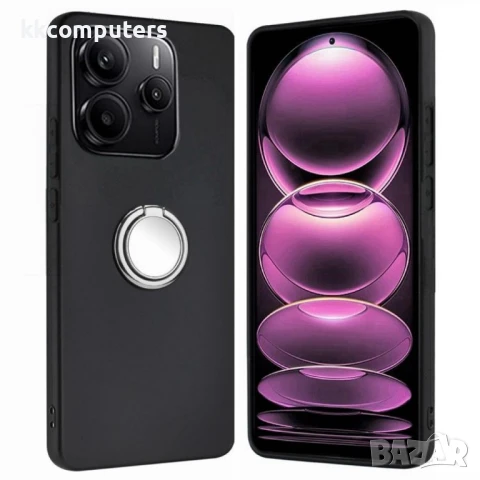 Xiaomi Redmi Note 14 4G Удароустойчив Ring Kickstand /Soft TPU Калъф и Протектор, снимка 2 - Калъфи, кейсове - 50903883