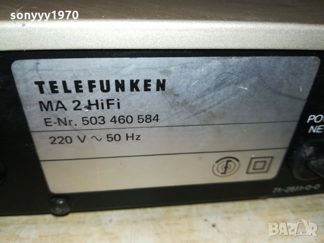 TELEFUNKEN MA2 HIFI AMPLIFIER-ВНОС SWISS 0312211710, снимка 15 - Ресийвъри, усилватели, смесителни пултове - 35018393
