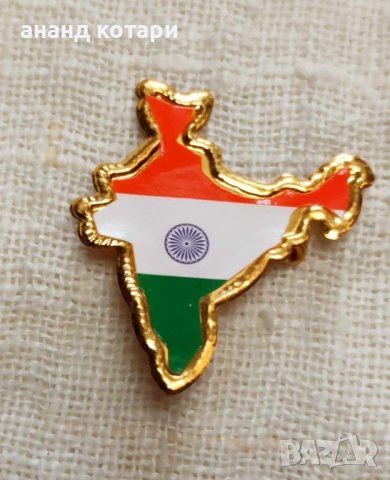 Значки от Индия - Знаме и Карта, снимка 2 - Други - 42115186