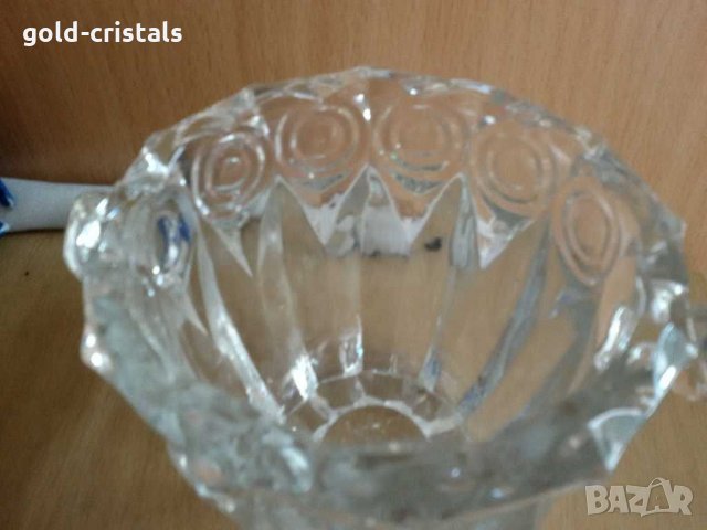 Стара  кристална купа ледарка, снимка 8 - Антикварни и старинни предмети - 29563054