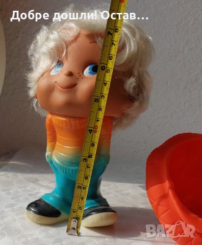 Стара гумена играчка хитро момче с шапка, снимка 7 - Други ценни предмети - 29067321