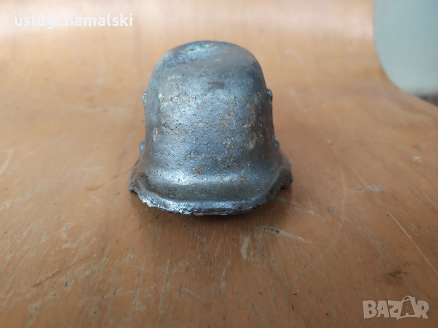 Ретро фигура/отливка/ немска каска, снимка 2 - Антикварни и старинни предмети - 53934148