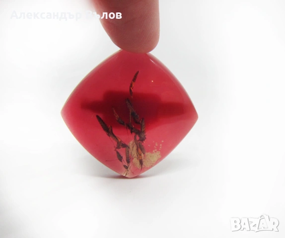 Стара Брошка HORN Австрия Ръчнонаправена Смола, снимка 3 - Колекции - 53069844