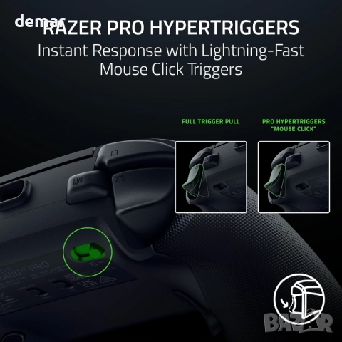 Razer Raiju V3 Pro Безжичен контролер за електронни спортове за PS5/PC, снимка 5 - Аксесоари - 52693077