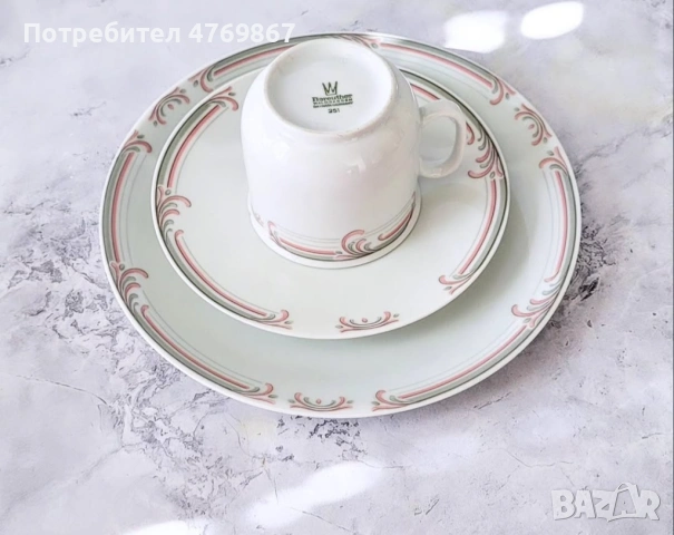 Троен порцеланов сет, снимка 2 - Чаши - 53897770