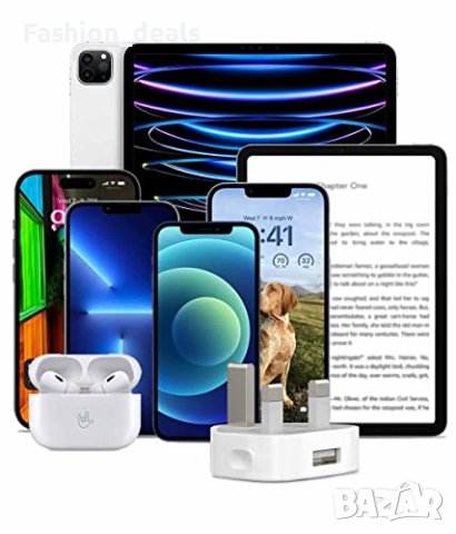 Нови 2 брoя Зареждащи Кабели iPhone 1M + Портативен Адаптер, снимка 2 - Друга електроника - 42621294