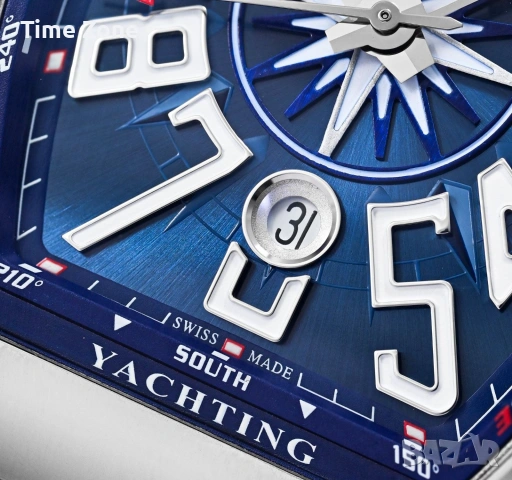 Franck Muller Vanguard Yachting 45mm Steel Blue Dial Swiss Movement Automatic Различни Варианти, снимка 6 - Мъжки - 54059527