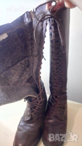 Дебели дамски ботуши, естествена кожа и вълна, снимка 8 - Дамски ботуши - 35130861