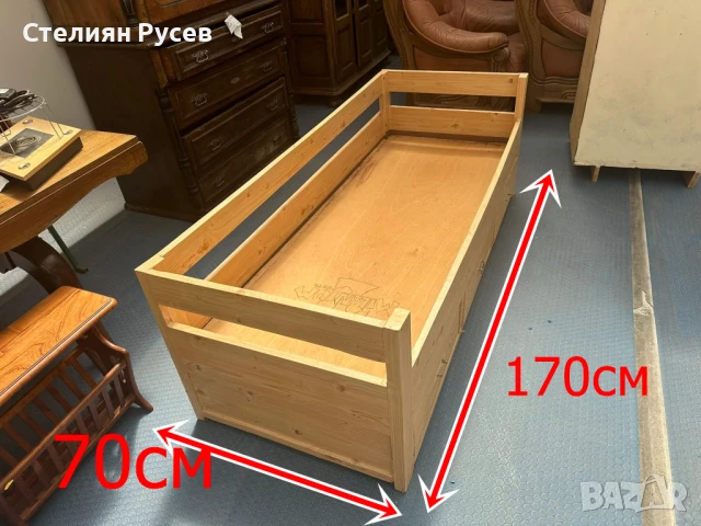 260711  единично легло 170/70см БЕЗ матрак цена 65 лв             д+ - стара здрава МДФ плоскост обл