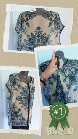 Два броя / Прозрачна плажна туника с декорации "Junona" Bg / голям размер , снимка 10 - Туники - 44894306