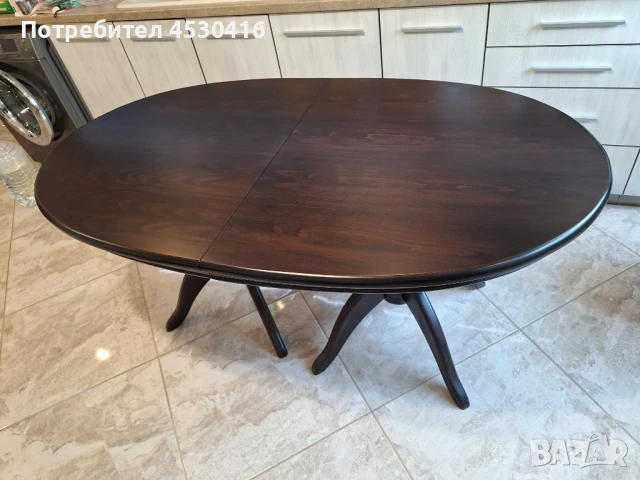 Дървена, разтегателна, трапезна маса, снимка 2 - Маси - 50993984