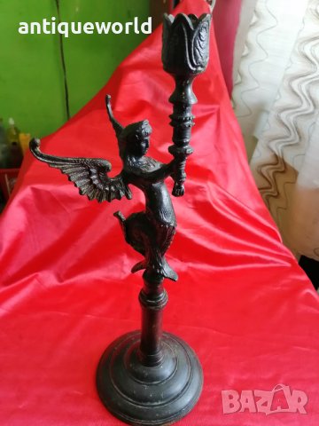 Старинна ГОТИЧЕСКА Статуетка ,Фигура ,Свещник