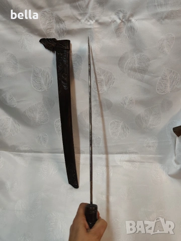 Автентичен индонезийски нож-сабя тип Голок, снимка 5 - Антикварни и старинни предмети - 54112363