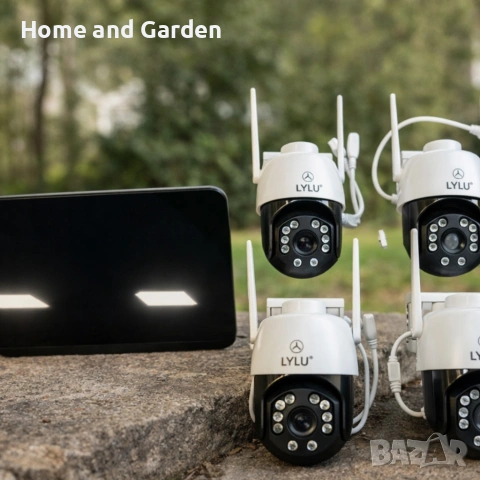 Комплект 4 камери 4K Ultra HD с дисплей – интелигентно засичане на движение и сигурност 🔐📷, снимка 4 - Камери - 53936842