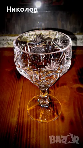 Комплект кристални чаши за вино, снимка 2 - Сервизи - 49266760