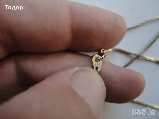 Уникално позлатено сребърно колие верижка 835, снимка 4 - Колиета, медальони, синджири - 47480402