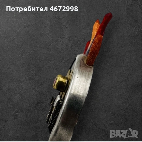 сребърна антична брошка с 22к злато и рубини, снимка 6 - Колиета, медальони, синджири - 53266216