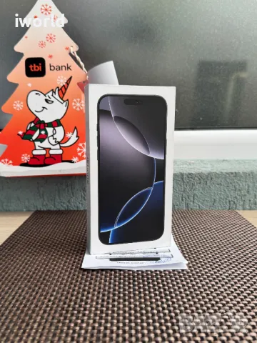 ⚠️ НОВ❗️НЕРАЗПЕЧАТАН ⚠️24М ГАРАНЦИЯ❗️512GB ❗️ iPhone 16 Pro Max Лизинг от 105лв/м / Black Titanium , снимка 1
