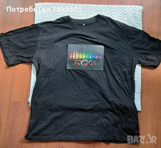 Светеща тениска с еквалайзер - размер M,L, снимка 2 - Други - 51333271