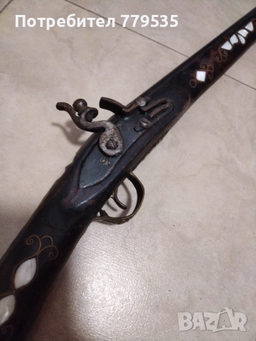 СТАРА РЕПЛИКА НА КРЕМЪЧНА ПУШКА, снимка 4 - Антикварни и старинни предмети - 52791849