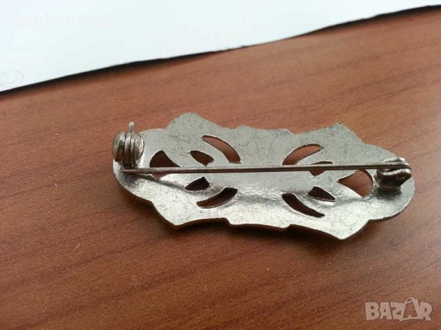 Ретро брошка с камъчета, снимка 2 - Антикварни и старинни предмети - 29631048