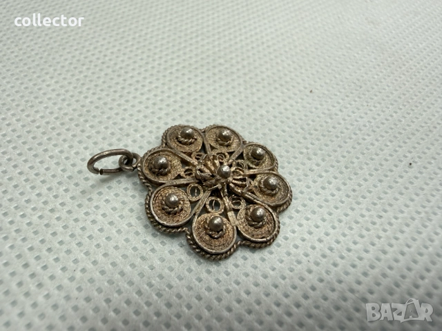 Ръчно изработена сребърна висулка / филигран. №7784, снимка 2 - Колиета, медальони, синджири - 52881798