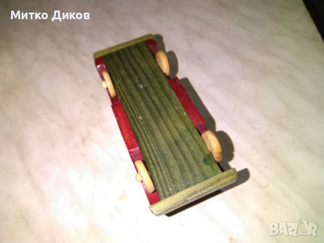 Дървена ретро кола ръчна изработка 145х62х54мм отлична, снимка 7 - Декорация за дома - 42794865