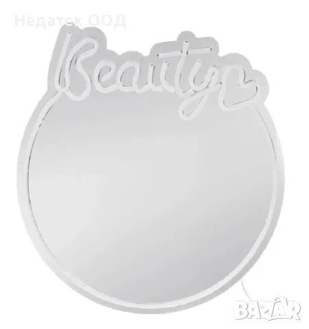 Огледало с LED Neon, 36x39см, снимка 2 - Декорация за дома - 48763971