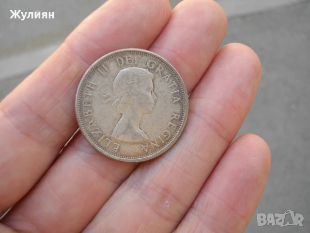 50 CENTS 1964 CANADA СРЕБРО, снимка 7 - Антикварни и старинни предмети - 50917552