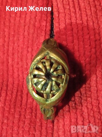 ВЪЗРОЖДЕНСКИ БРОНЗОВ ПРЪСТЕН с ВГРАДЕН СКЪПОЦЕНЕН КАМЪК ЮВЕЛИРНА РЪЧНА МАЙСТОРСКА ИЗРАБОТКА 15131, снимка 10 - Антикварни и старинни предмети - 30294497