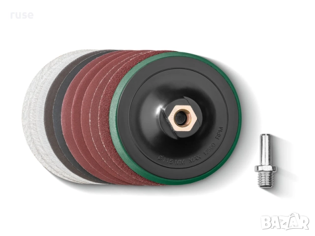 НОВИ! Шлайф диск и 10 шкурки Parkside за ъглошлайф с адаптер