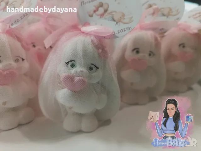 Подаръчета за гости - зайче, снимка 11 - Подаръци за кръщене - 46876581