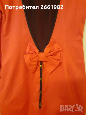 Сладка червена рокля/туника с панделка, снимка 3 - Рокли - 42732749