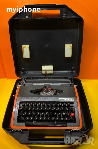 Пишеща Машина Хеброс 1300 Ф 3 цвята с нова лента , клавиатура Кирилица , обслужена и смазана , снимка 7 - Колекции - 52695878