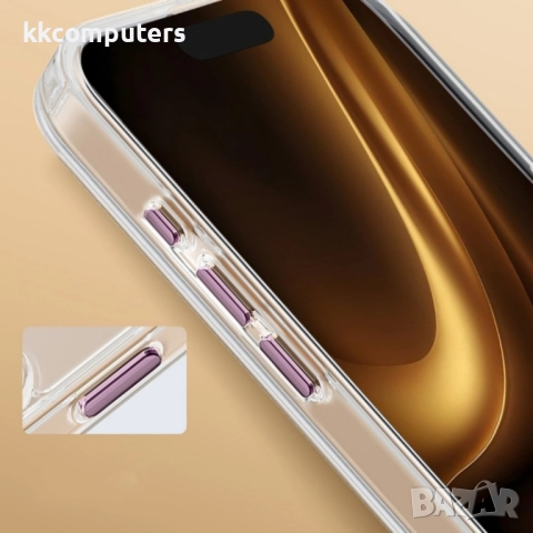 Силиконов кейс bSmart Clear Thin Magsafe, За iPhone 17 Pro Max (6.9), Розов и Протектор, снимка 6 - Калъфи, кейсове - 52493374