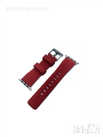 Силиконова каишка метална закопчалка за Apple Watch 38-40-41mm /Червен/ Баркод : 3128761