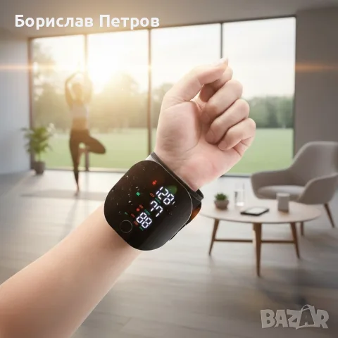 Преносим дигитален апарат за кръвно налягане за китка с LCD дисплей и памет, снимка 3 - Уреди за диагностика - 55992036