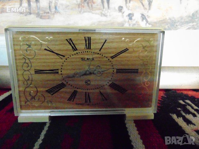 Колекционерски настолен електромеханичен часовник СЛАВА, снимка 2 - Колекции - 31451272
