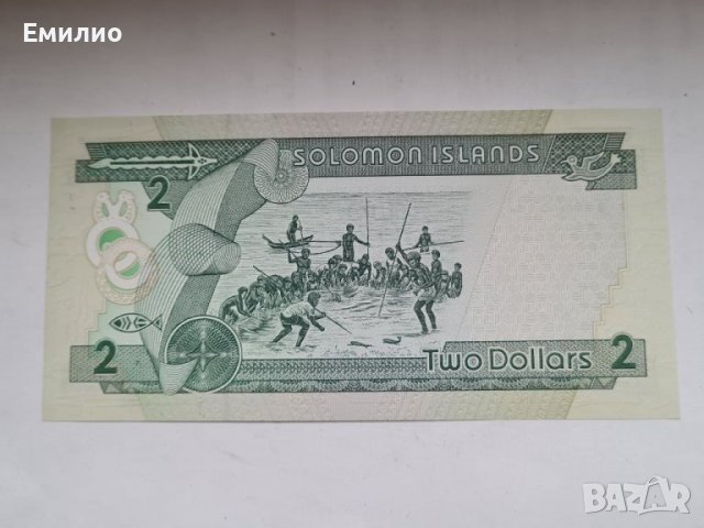 SOLOMON ISLANDS 2 DOLLARS ND 1999 год. UNC , снимка 2 - Нумизматика и бонистика - 39800080