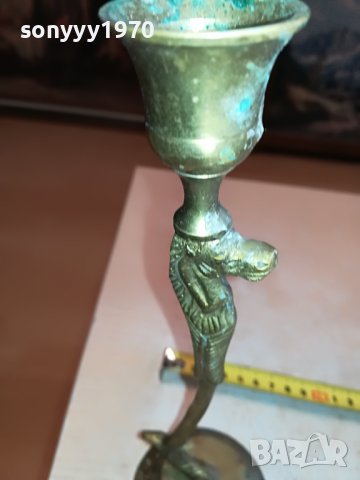 СВЕЩНИК КОН-МЕД МЕСИНГ ВНОС SWISS 2102231634, снимка 7 - Антикварни и старинни предмети - 39755449