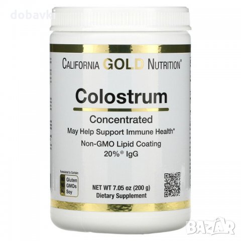Коластра на прах California Gold Nutrition, Colostrum Powder, Concentrated, 200 g