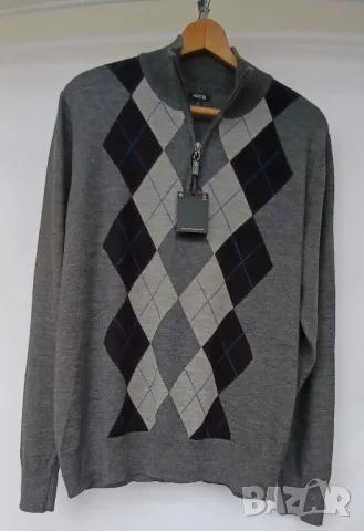 Стилен мъжки вълнен блузон., снимка 2 - Спортни дрехи, екипи - 48941591