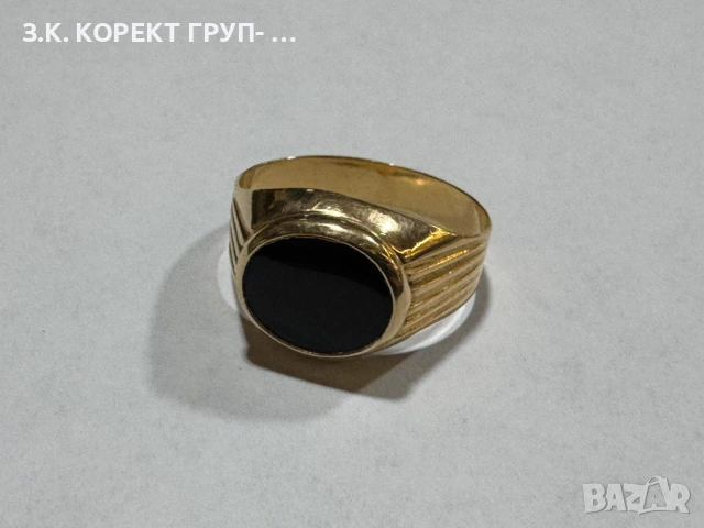 Мъжки златен пръстен 14К, снимка 2 - Пръстени - 53037177