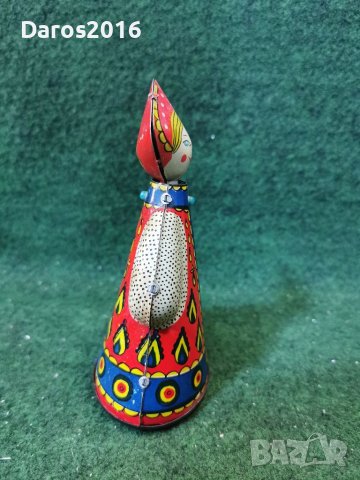 Стара ламаринена играчка с механизъм , снимка 4 - Колекции - 39642185
