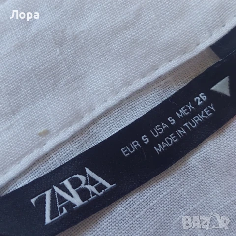 Дамска ленена риза ZARA , снимка 3 - Ризи - 51180894