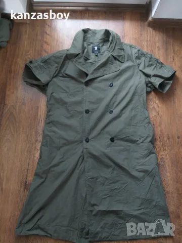 G-STAR HIGH TRENCH SHORT SLEEVE DRESS WMN - страхотна дамска рокля М, снимка 6 - Рокли - 49262933