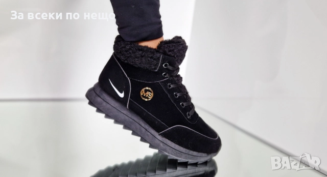 Nike Дамски Черни Меки И Топли Боти Найк Код P1416, снимка 2 - Маратонки - 52179771
